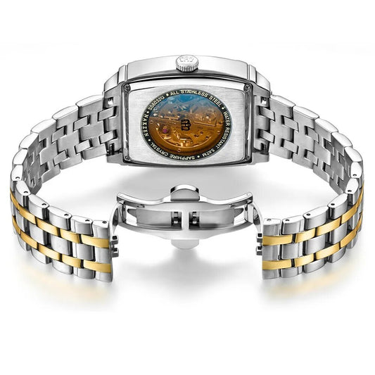 Montre NAKZEN Rectangle Automatique Tourbillon Homme - MEGIR