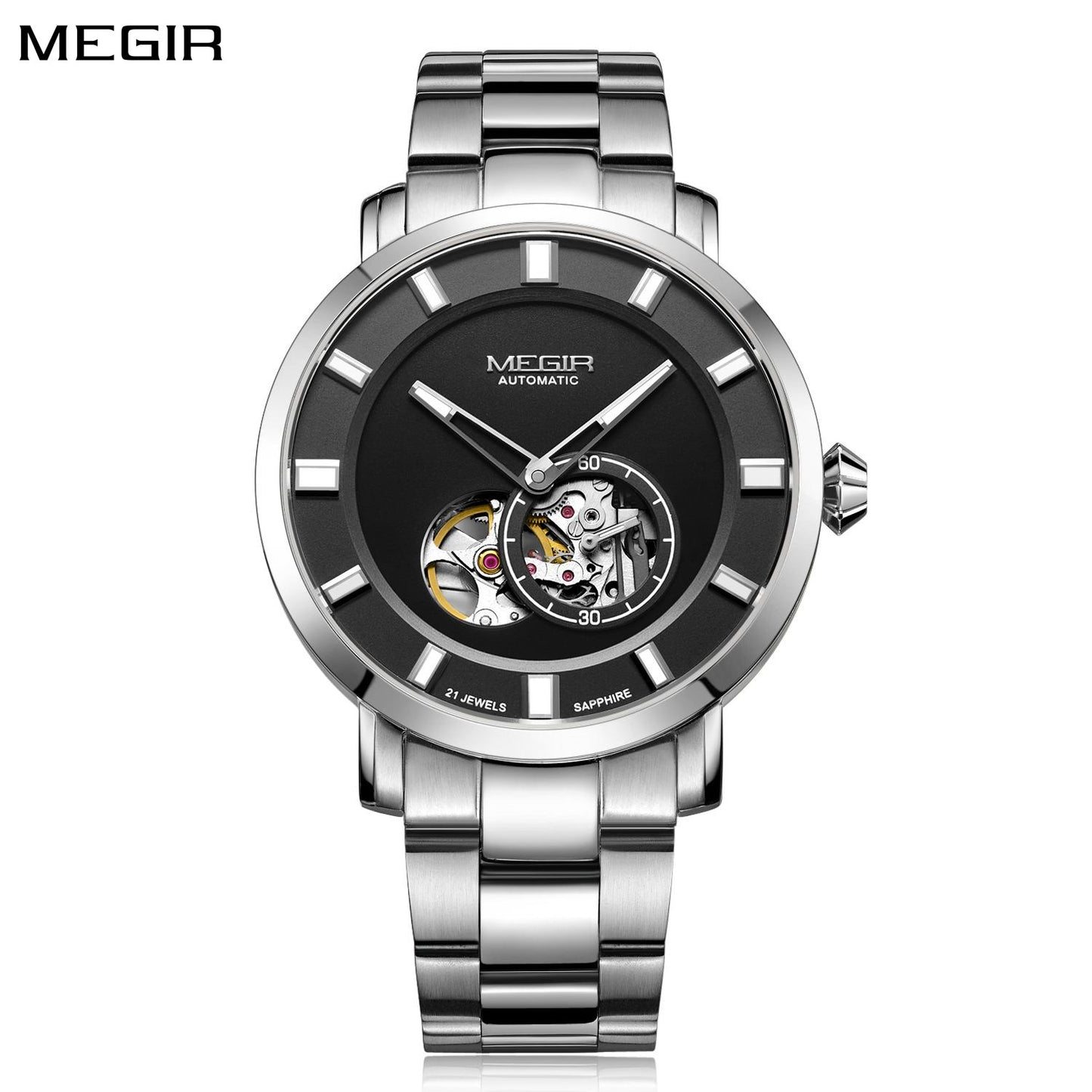 MEGIR Montre Homme Classique - Acier Inoxydable - MEGIR