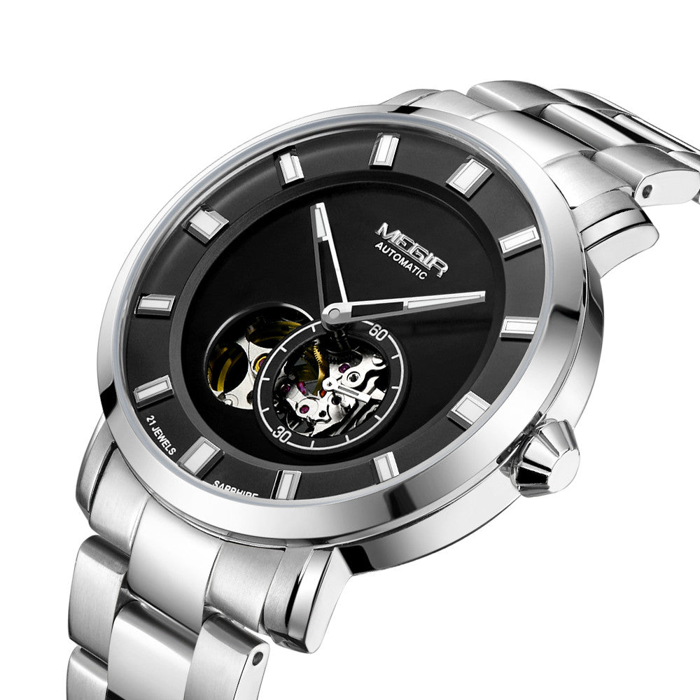 MEGIR Montre Homme Classique - Acier Inoxydable - MEGIR