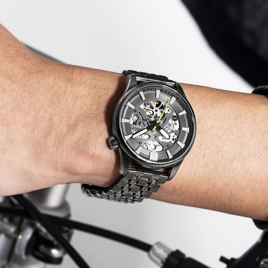 NAKZEN Montre Homme Miyota 82S7 - Saphir Acier - MEGIR