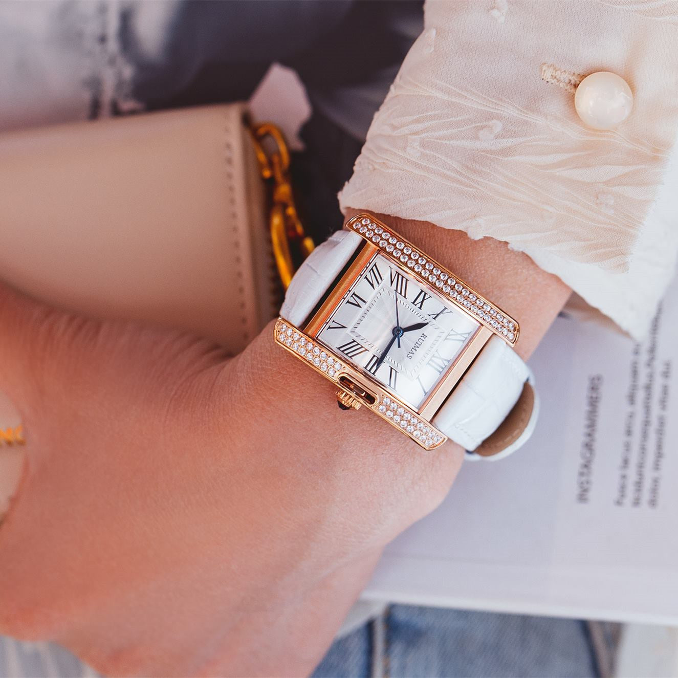 Montre RUIMAS Femme Automatique Cuir Saphir - MEGIR