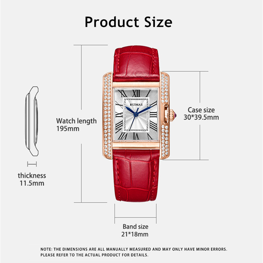 Montre RUIMAS Femme Automatique Cuir Saphir - MEGIR