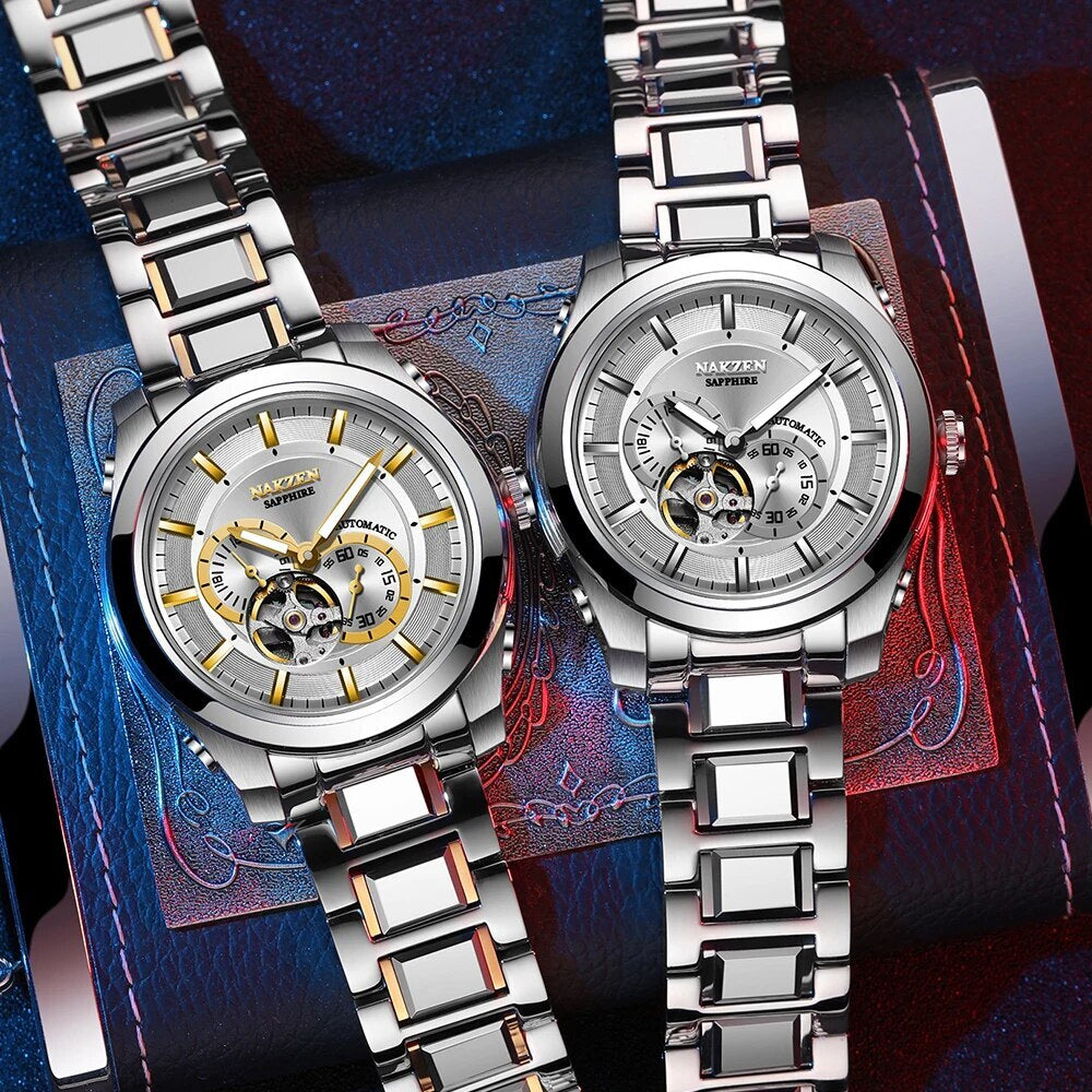 Montre NAKZEN Homme Automatique Miyota 82S7 - Saphir Acier - MEGIR