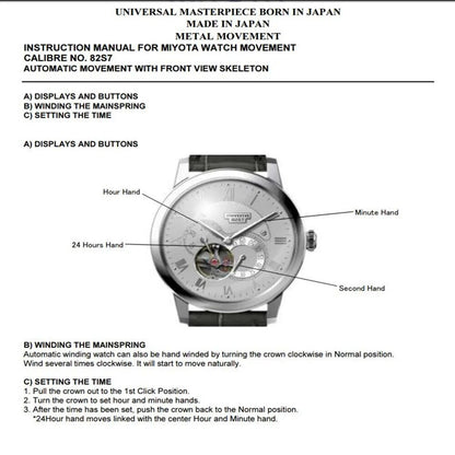 Montre NAKZEN Homme Automatique Miyota 82S7 - Saphir Acier - MEGIR