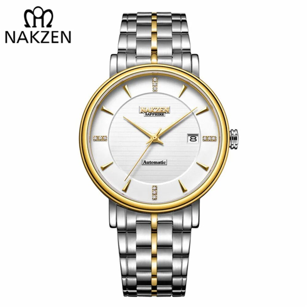 Montre NAKZEN Homme Business Automatique - Miyota 9015 Diamants - MEGIR
