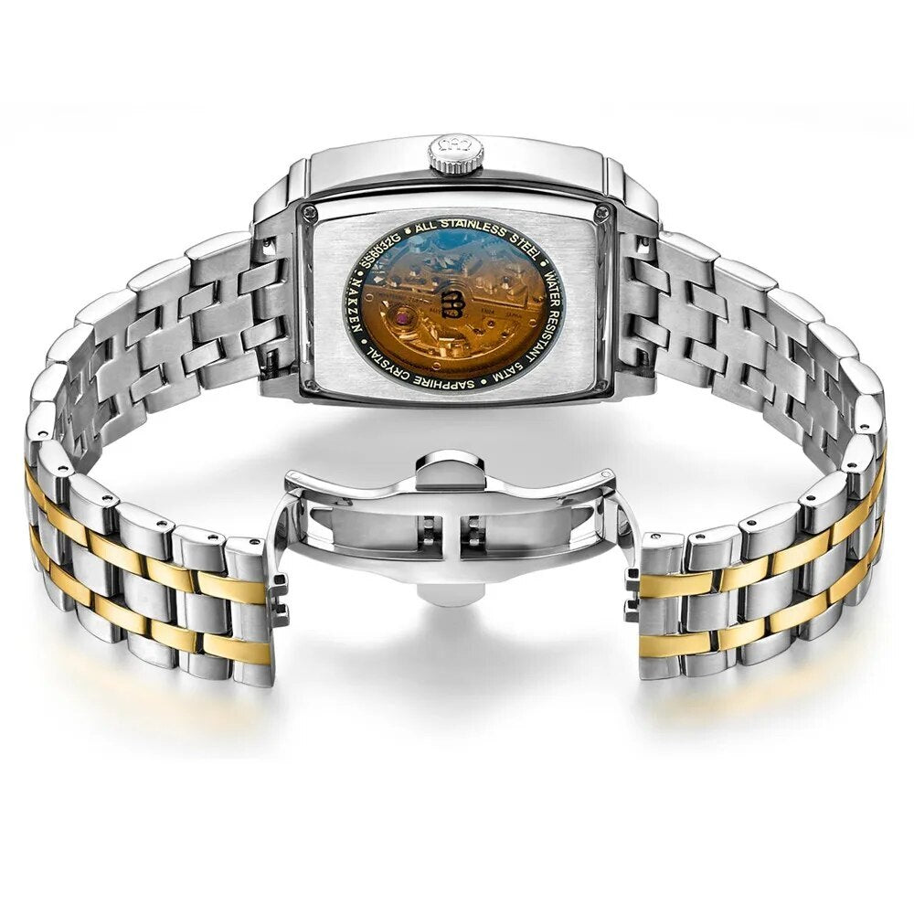 Montre NAKZEN Rectangle Automatique Tourbillon Homme - MEGIR