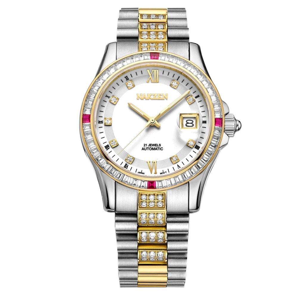Montre NAKZEN Homme Automatique NH35 - Diamants Acier - MEGIR