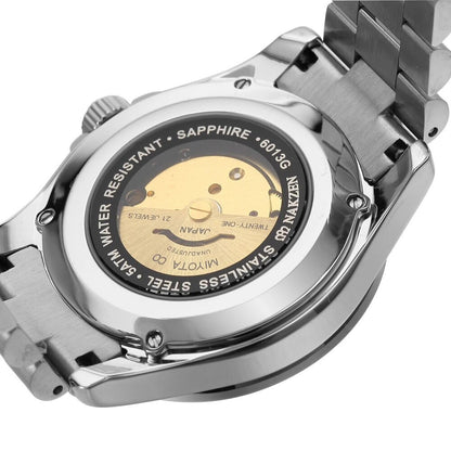 Montre NAKZEN Homme Automatique NH35 - Diamants Acier - MEGIR