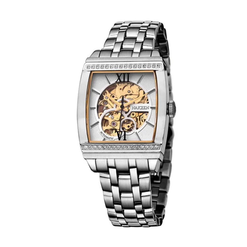 Montre NAKZEN Rectangle Automatique Tourbillon Homme - MEGIR