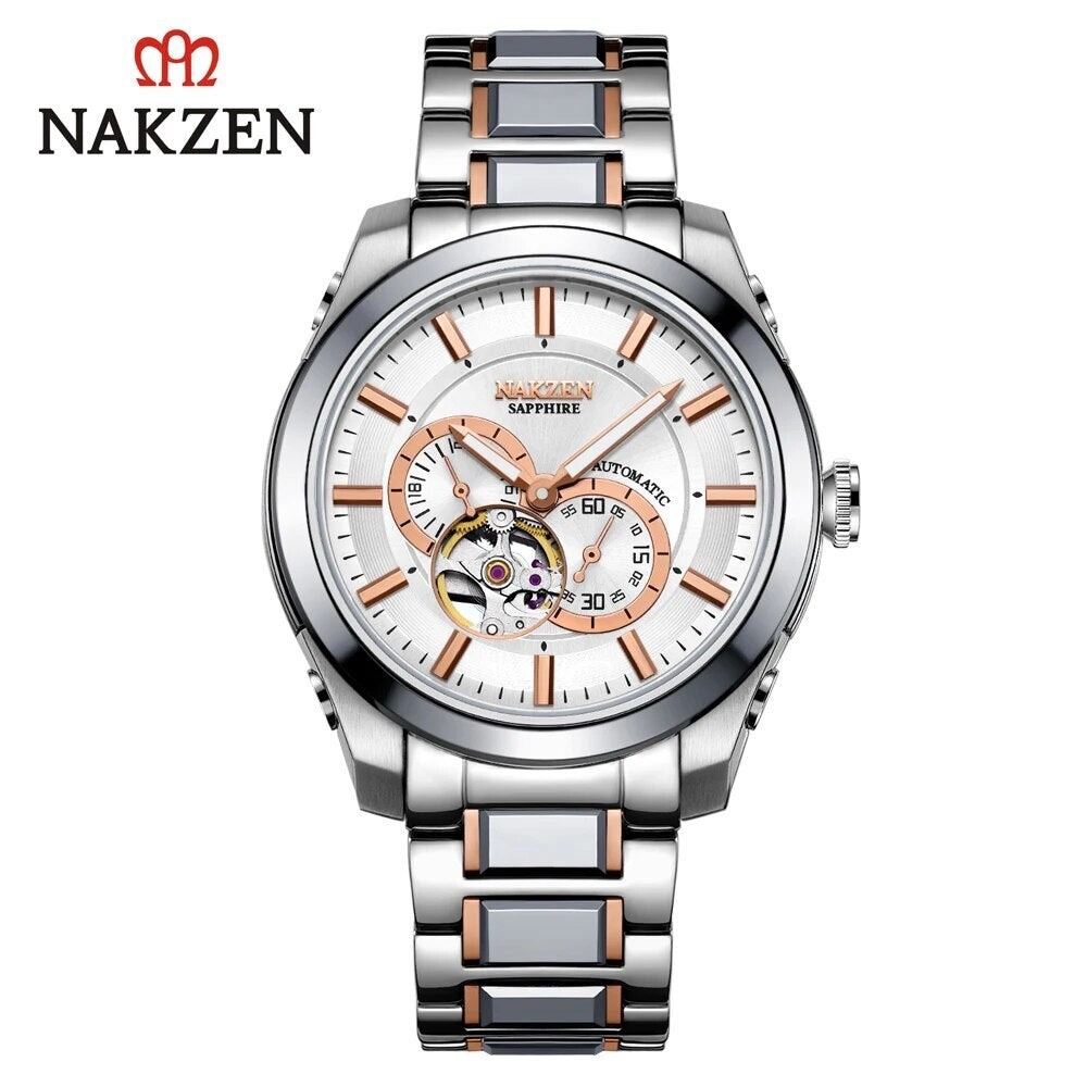 Montre NAKZEN Homme Automatique Miyota 82S7 - Saphir Acier - MEGIR