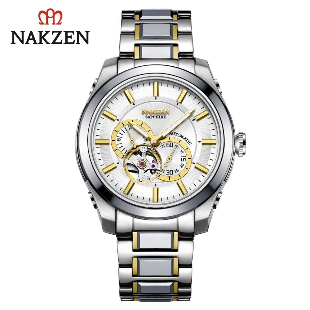 Montre NAKZEN Homme Automatique Miyota 82S7 - Saphir Acier - MEGIR