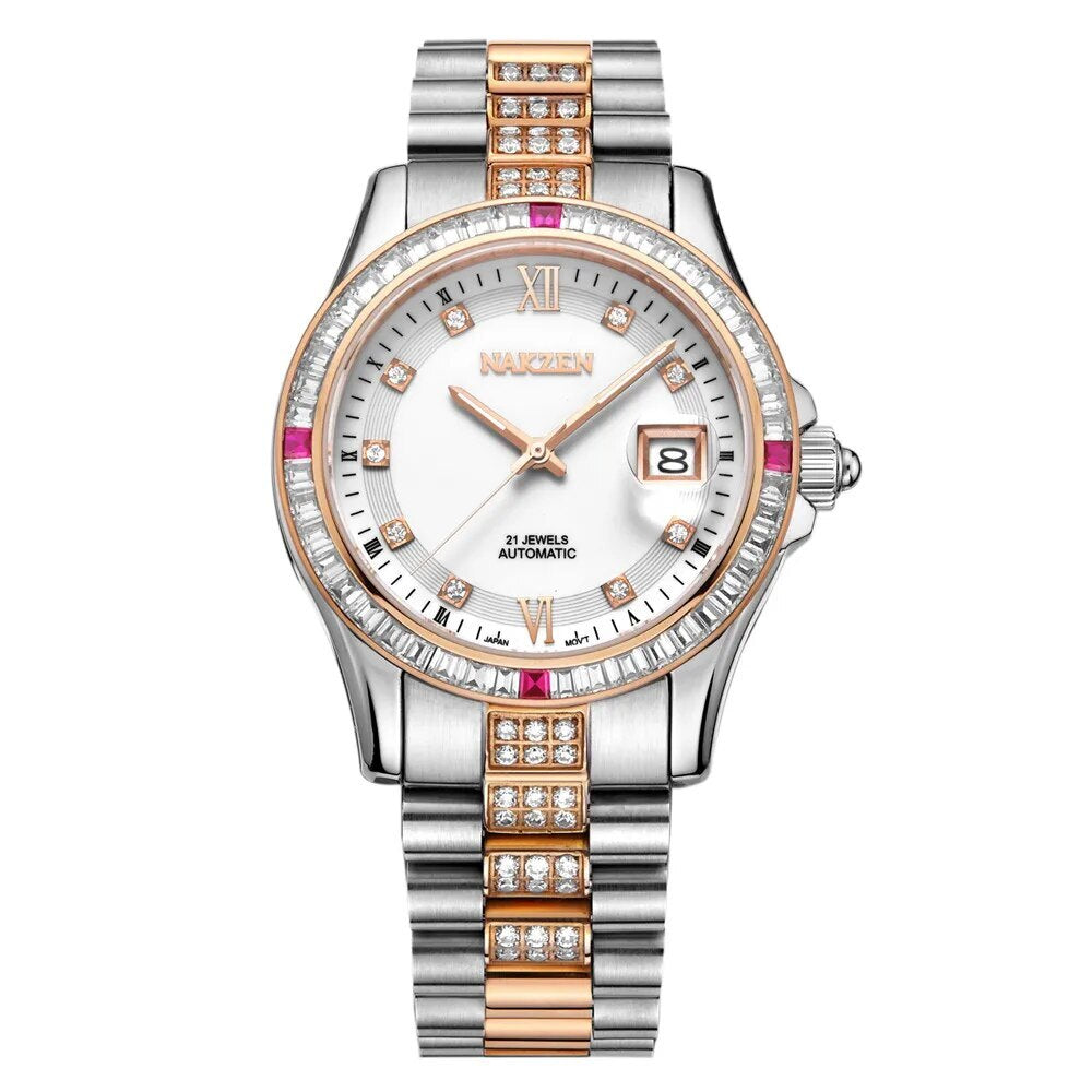 Montre NAKZEN Homme Automatique NH35 - Diamants Acier - MEGIR