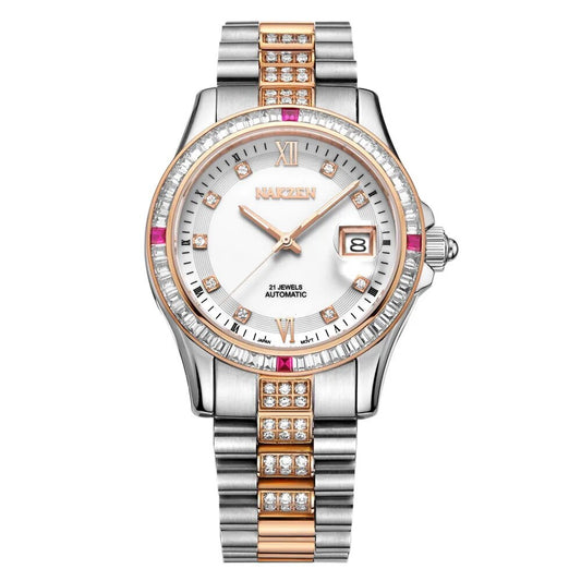 Montre NAKZEN Homme Automatique NH35 - Diamants Acier - MEGIR