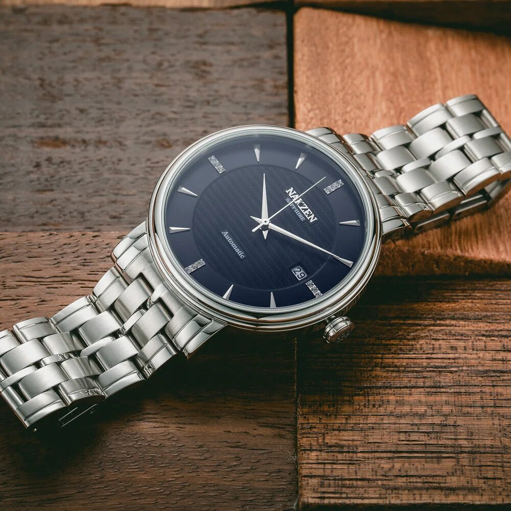 Montre NAKZEN Homme Business Automatique - Miyota 9015 Diamants - MEGIR