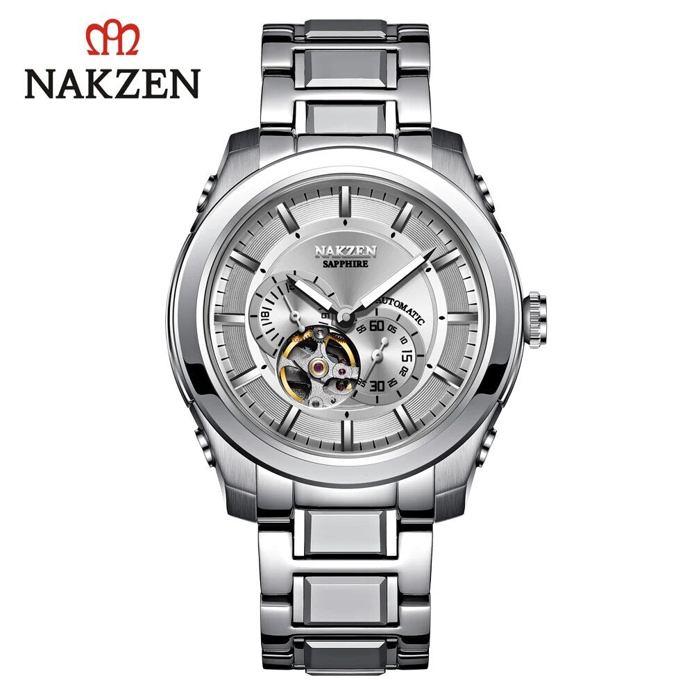 Montre NAKZEN Homme Automatique Miyota 82S7 - Saphir Acier - MEGIR