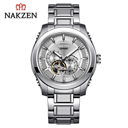 Montre NAKZEN Homme Automatique Miyota 82S7 - Saphir Acier - MEGIR
