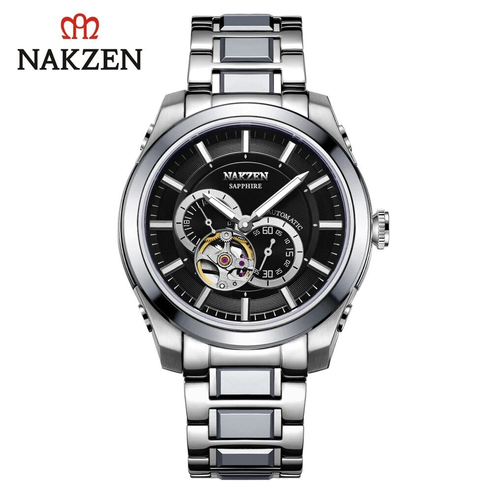 Montre NAKZEN Homme Automatique Miyota 82S7 - Saphir Acier - MEGIR