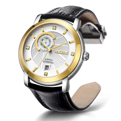 Montre NAKZEN Homme Automatique NH37 - Saphir Militaire Cuir - MEGIR