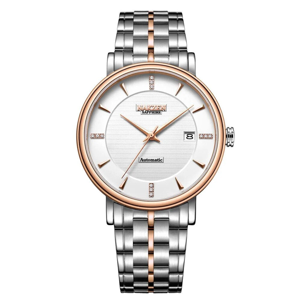 Montre NAKZEN Homme Business Automatique - Miyota 9015 Diamants - MEGIR