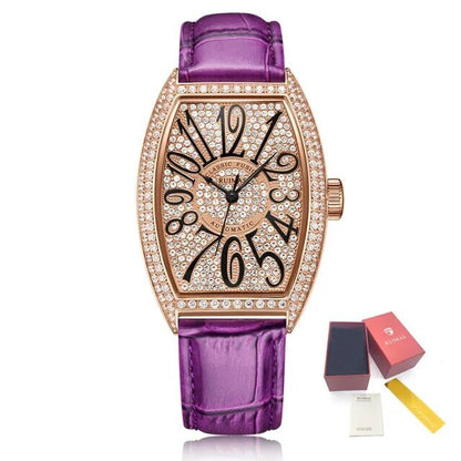 Montre RUIMAS Femme Diamants Automatique Cuir - MEGIR