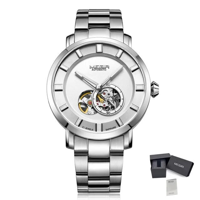 MEGIR Montre Homme Classique - Acier Inoxydable - MEGIR