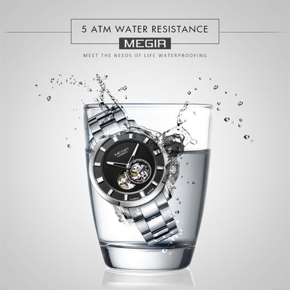 MEGIR Montre Homme Classique - Acier Inoxydable - MEGIR