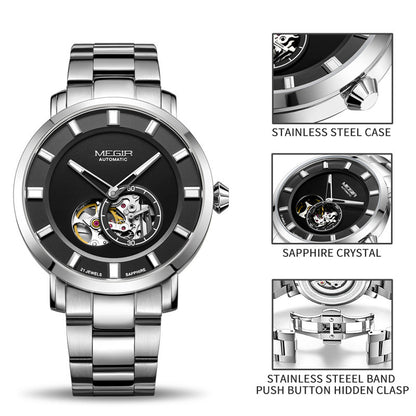 MEGIR Montre Homme Classique - Acier Inoxydable - MEGIR