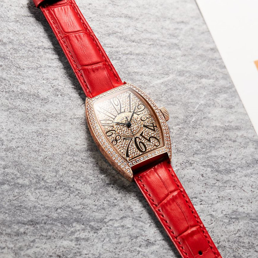 Montre RUIMAS Femme Diamants Automatique Cuir - MEGIR