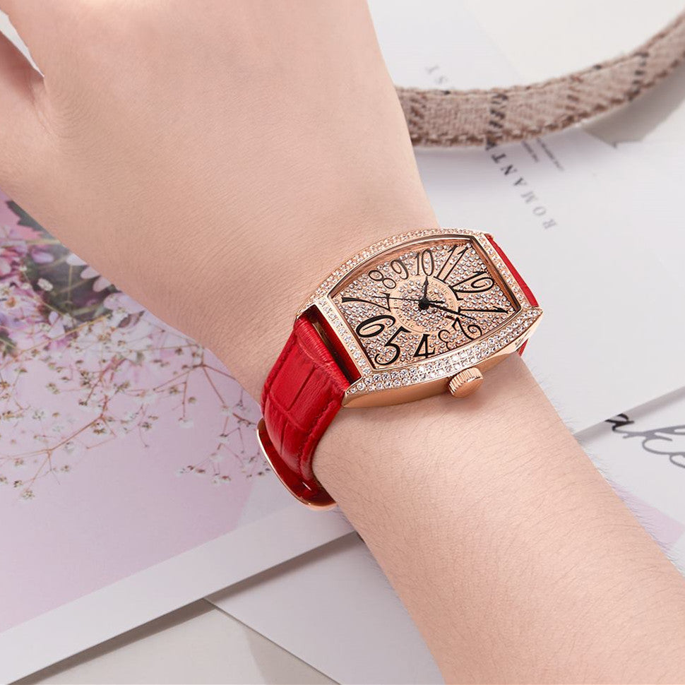 Montre RUIMAS Femme Diamants Automatique Cuir - MEGIR