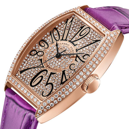 Montre RUIMAS Femme Diamants Automatique Cuir - MEGIR