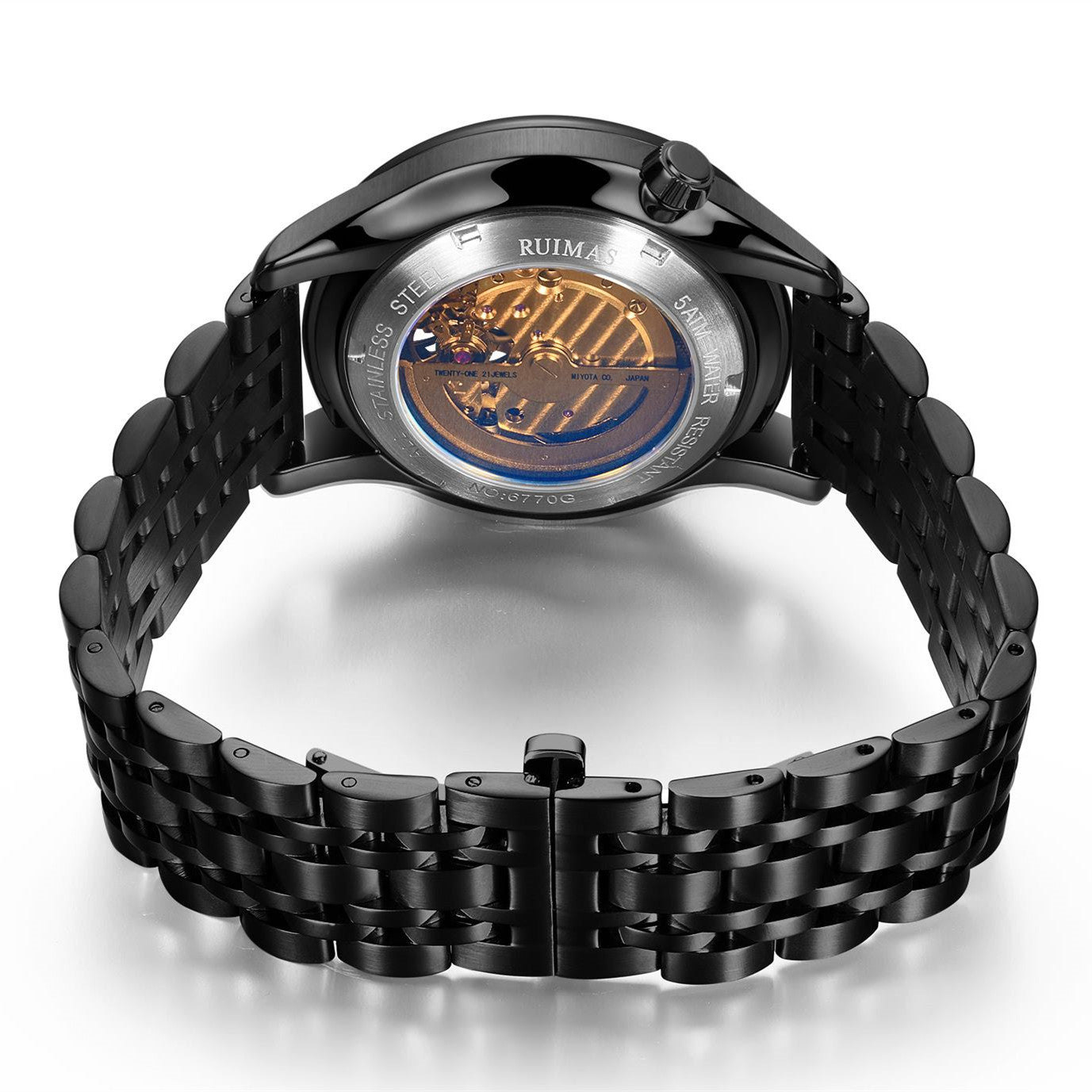 NAKZEN Montre Homme Miyota 82S7 - Saphir Acier - MEGIR