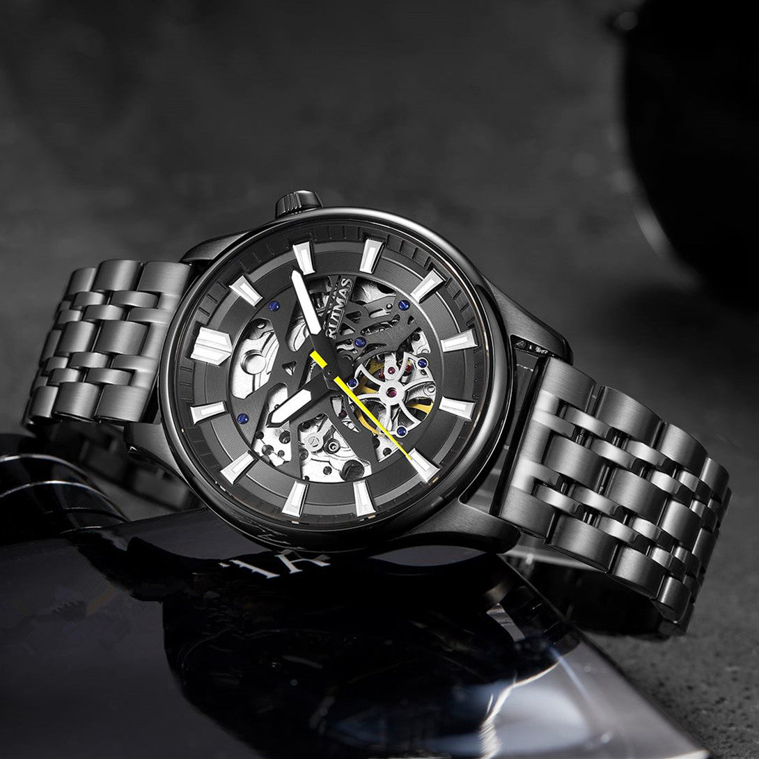 NAKZEN Montre Homme Miyota 82S7 - Saphir Acier - MEGIR