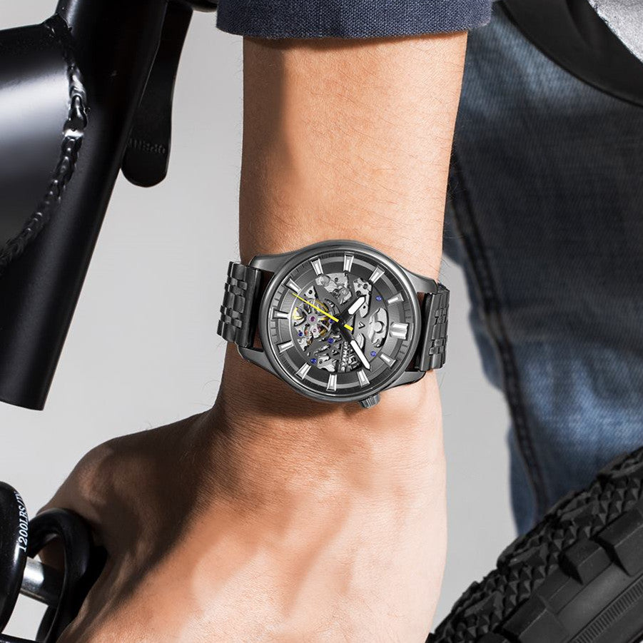 NAKZEN Montre Homme Miyota 82S7 - Saphir Acier - MEGIR