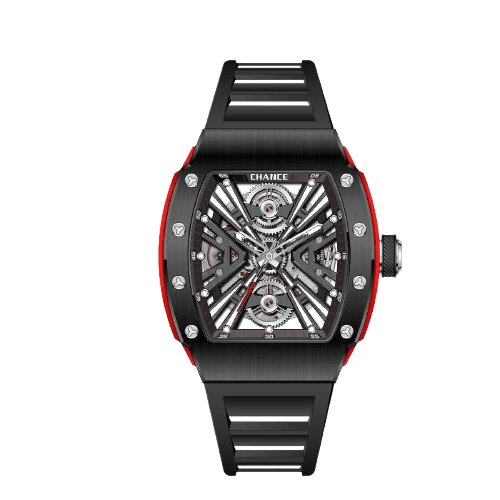 CHANCE Montre Homme Squelette Mécanique - Acier Sport