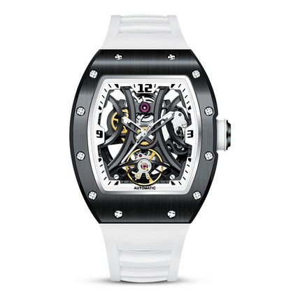New Skeleton Big Dial Mechanical Watch for Men Fashion Luminous Automatic Movement Wristwatch Stainless Steel Case Clock 9190-11-19