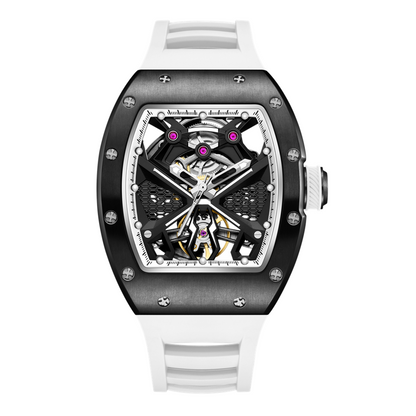 New Hollow Out Dial Men Mechanical Watch Fashion Stainless Steel Automatic Wristwatch Waterproof Watch Clock Montre Homme 9190-5-14