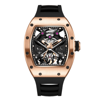 MEGIR Montre Homme Ajourée Automatique - Acier Étanche