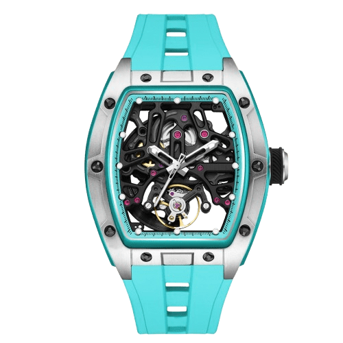 MEGIR Montre Homme Squelette Automatique - Acier Sport